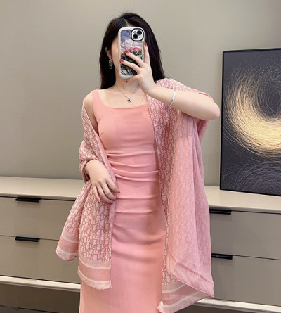 디올 오블리크 실크 스카프